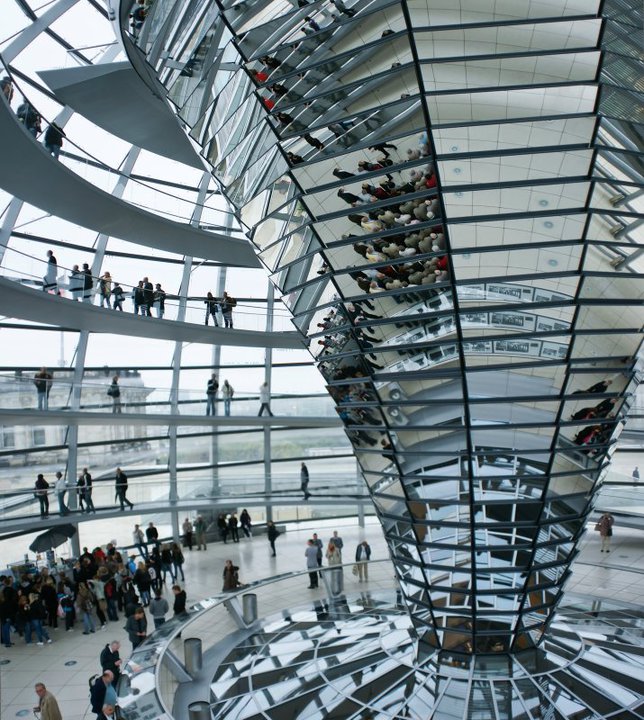 Inside Reichstag dome