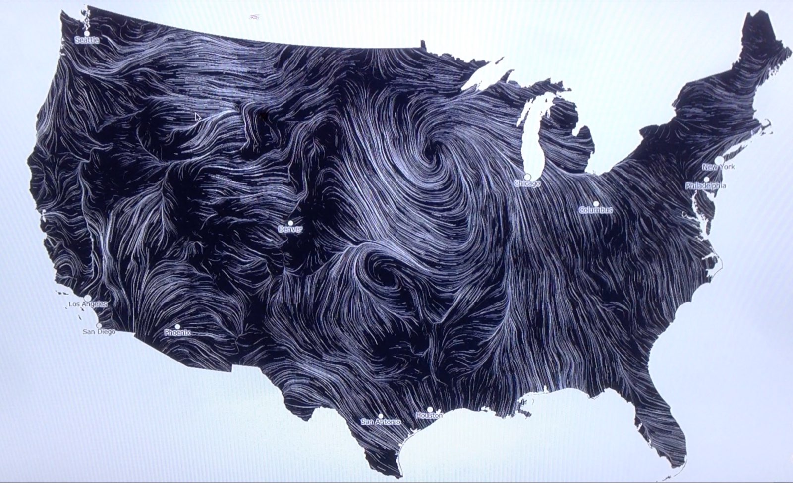 USA Windmap