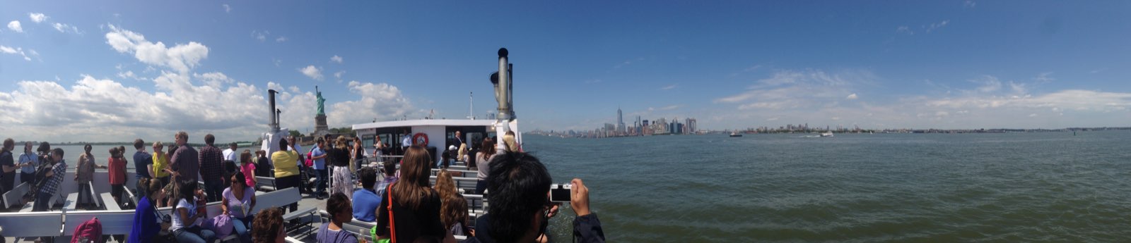NYC and Statue of Liberty panorama