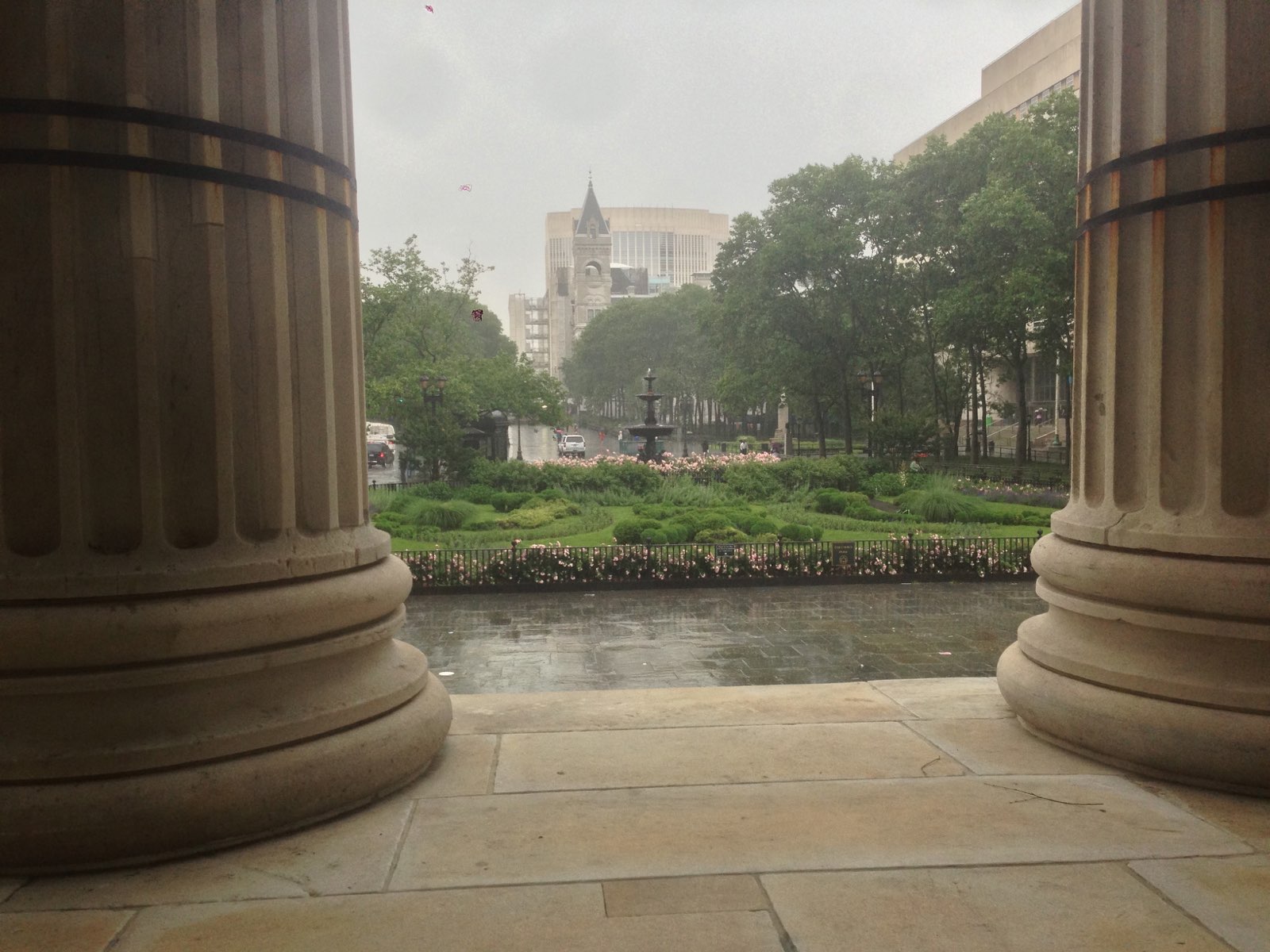 Rain and columns