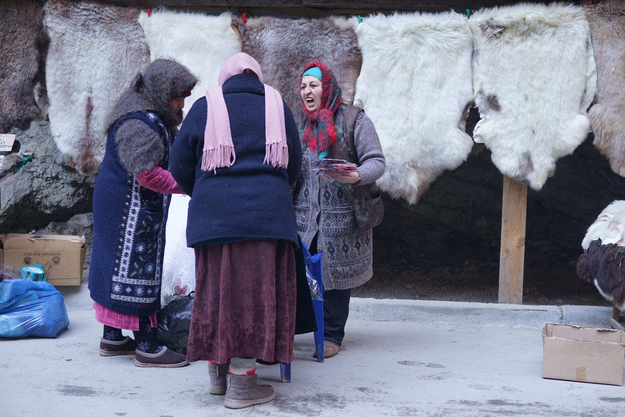 Women arguing at the market