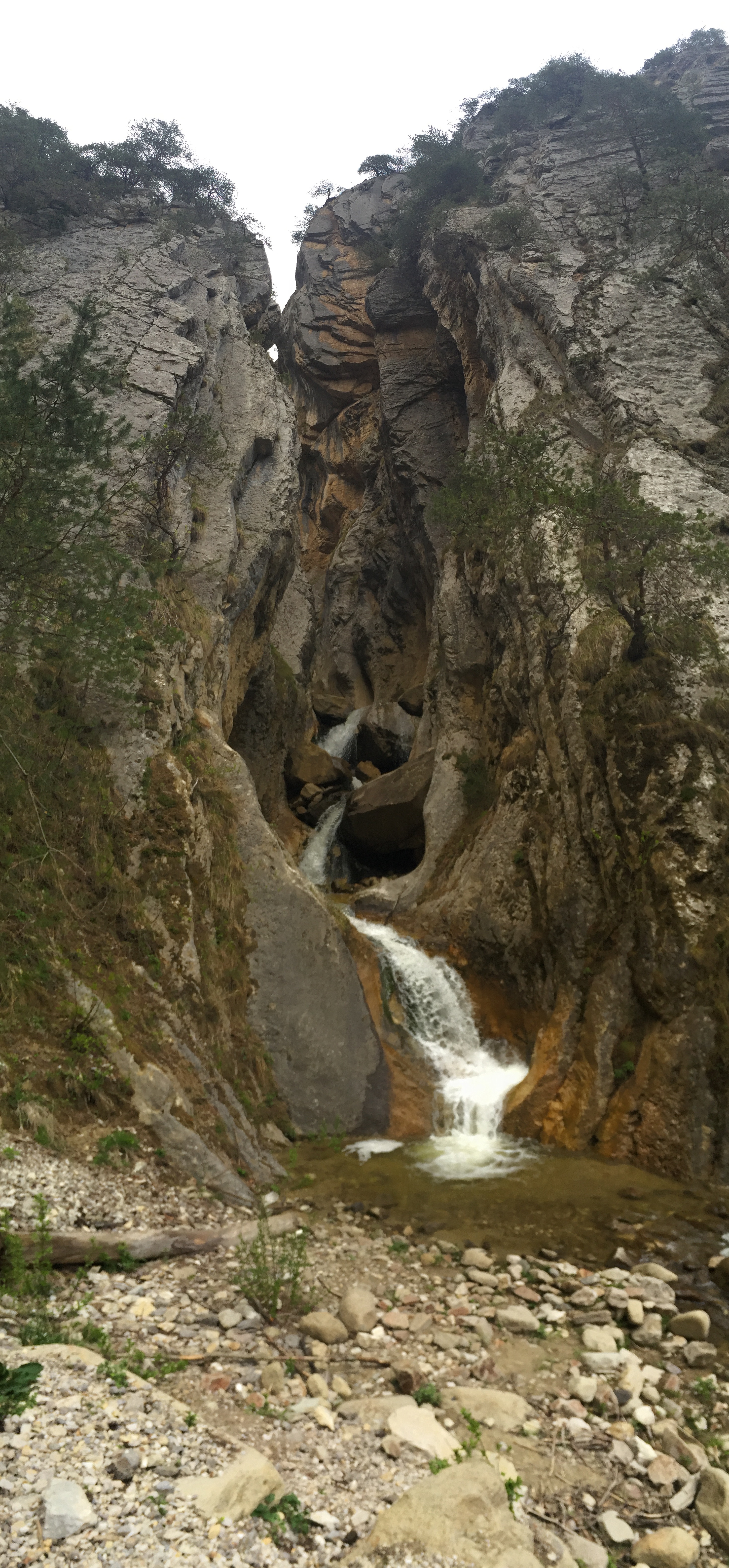 Beautiful waterfall panorama